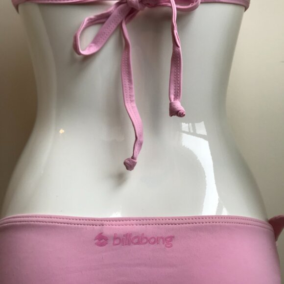 Billabong surf solid pink halter low rise bikini set - Picture 8 of 8